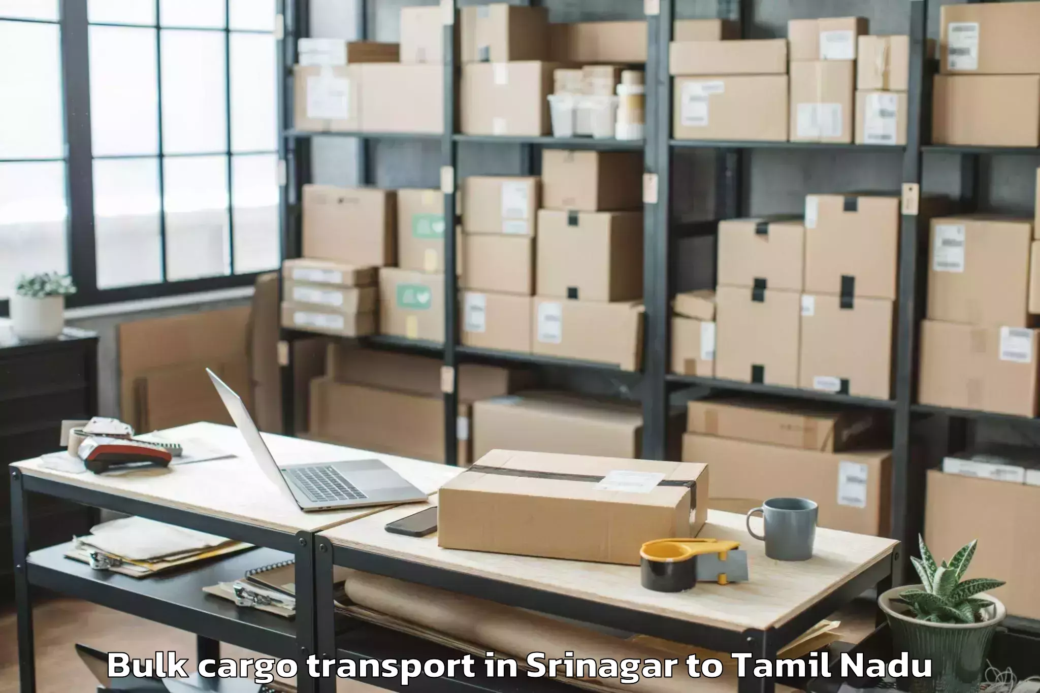 Trusted Srinagar to Ettaiyapuram Bulk Cargo Transport